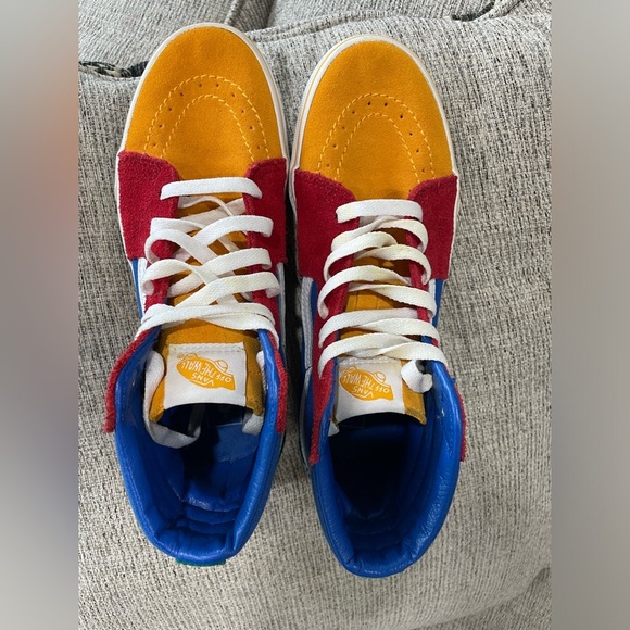 Vans Sk8-Hi Primary Colors - Color Block High-Tops - Kid’s Size 4.5 - Picture 7 of 12